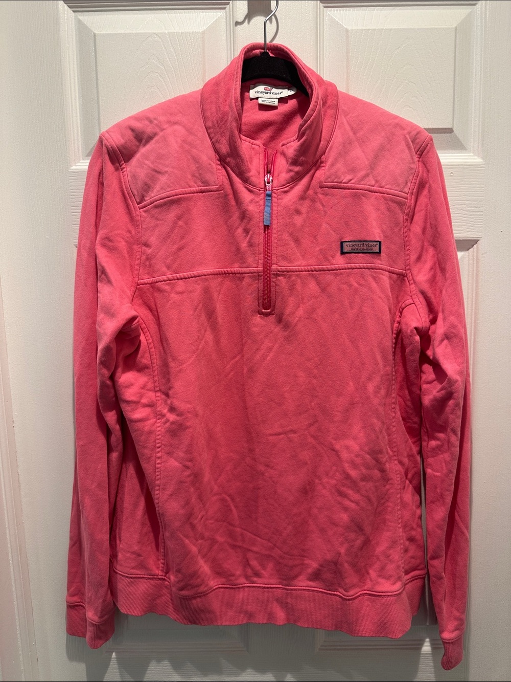 Vineyard Vines Women’s Pink Quarter-Zip Fleece Pullover Size XL